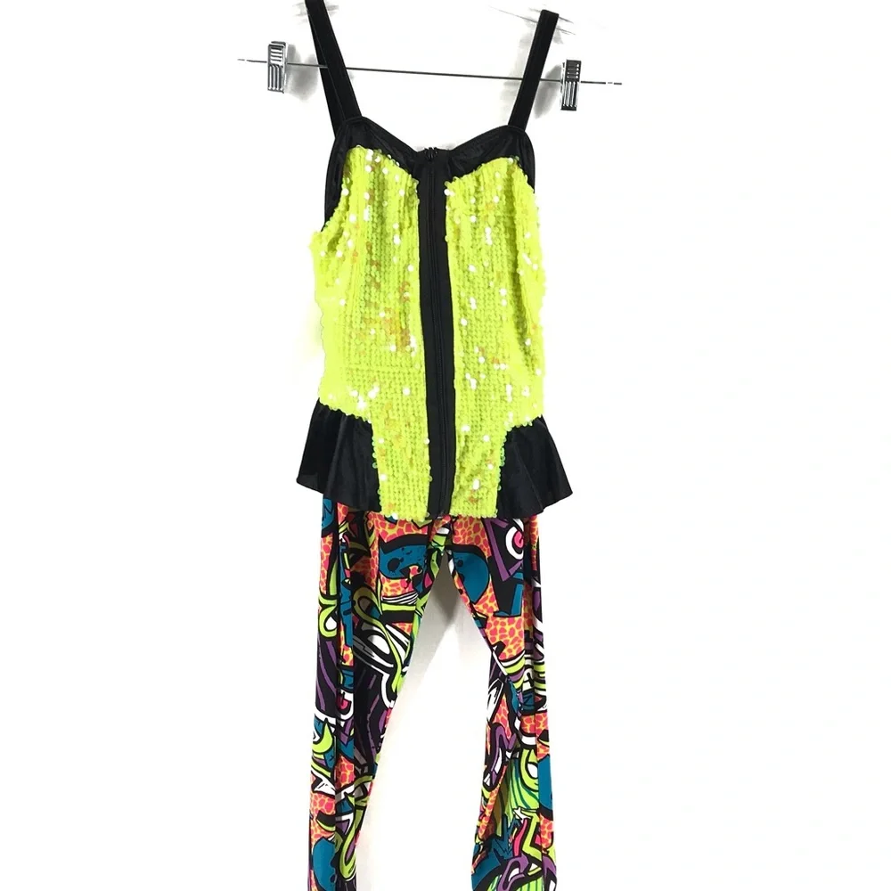 Weissman’s 2-piece Dance Costume in Neon Colors Child Large